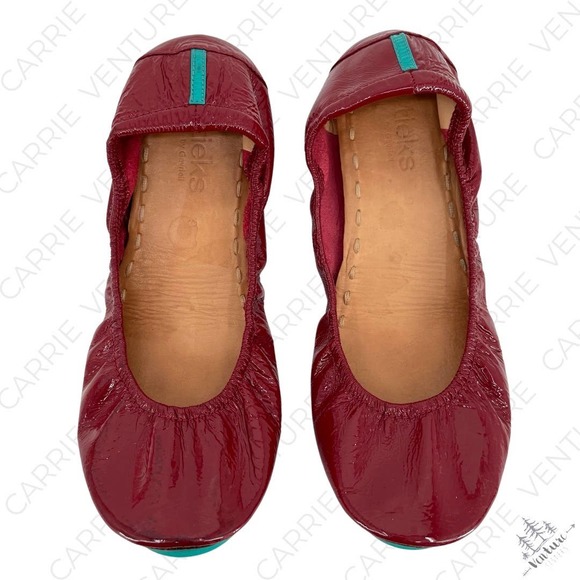 Tieks Shoes - Tieks Ruby Red Patent Leather Ballet Flats Classic Foldable Travel Shoes Size 9